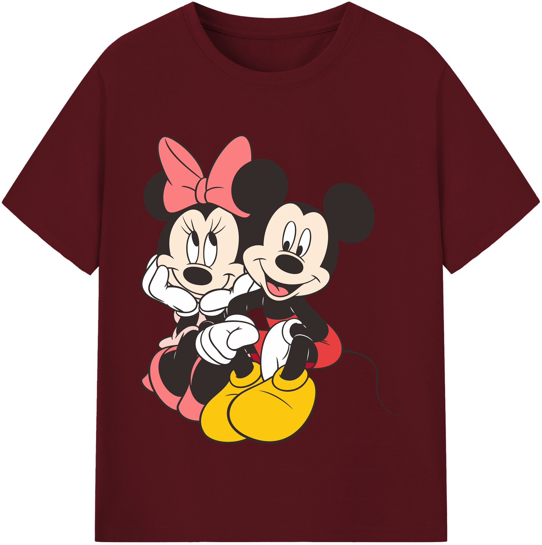 （画像用） ミッキーマウス Mickey Mouse 綿100％半袖Tシャツ（フロントプリント）
